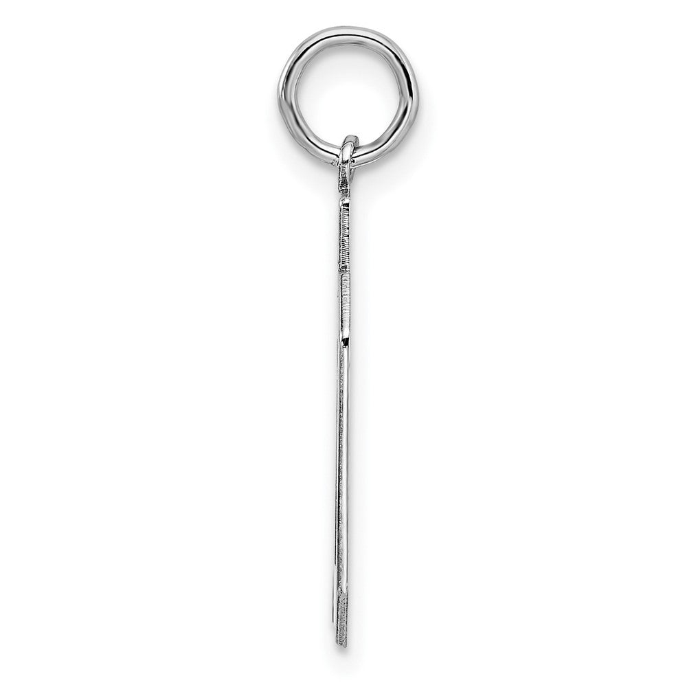 Sterling/Silver Rhodium-plated Polished Number 30 Charm