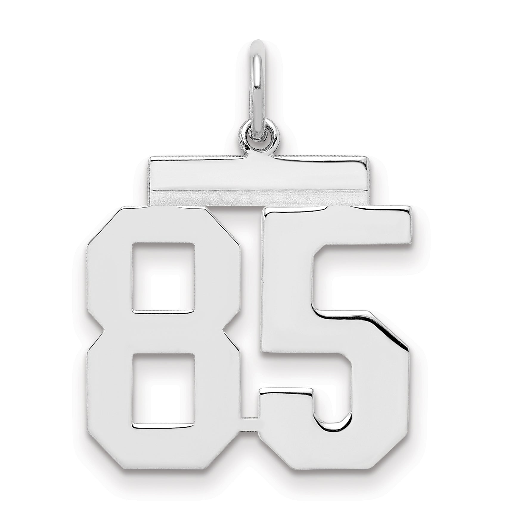 Sterling/Silver Rhodium-plated Polished Number 85 Charm