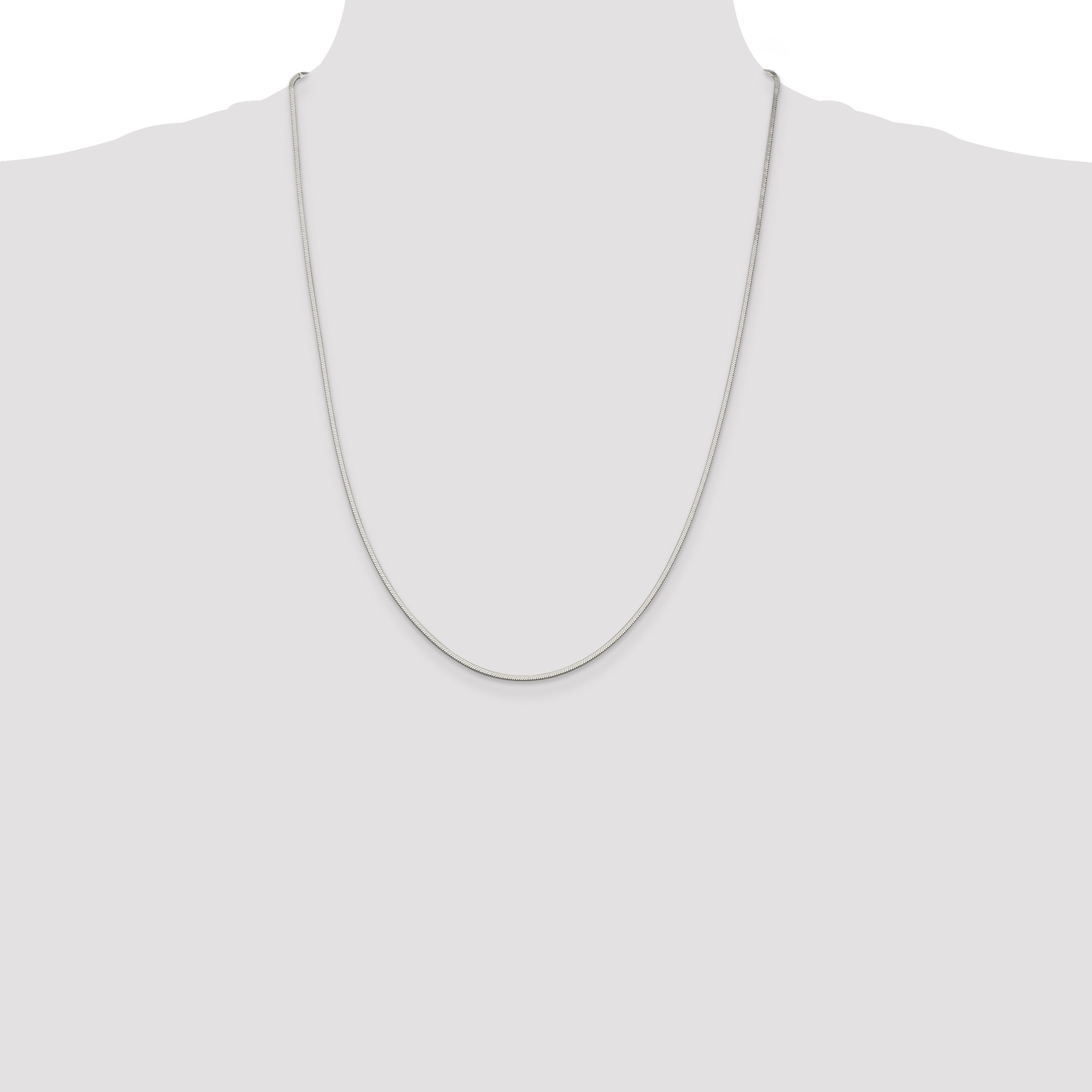 Sterling Silver 1.35mm Octagonal Snake Chain