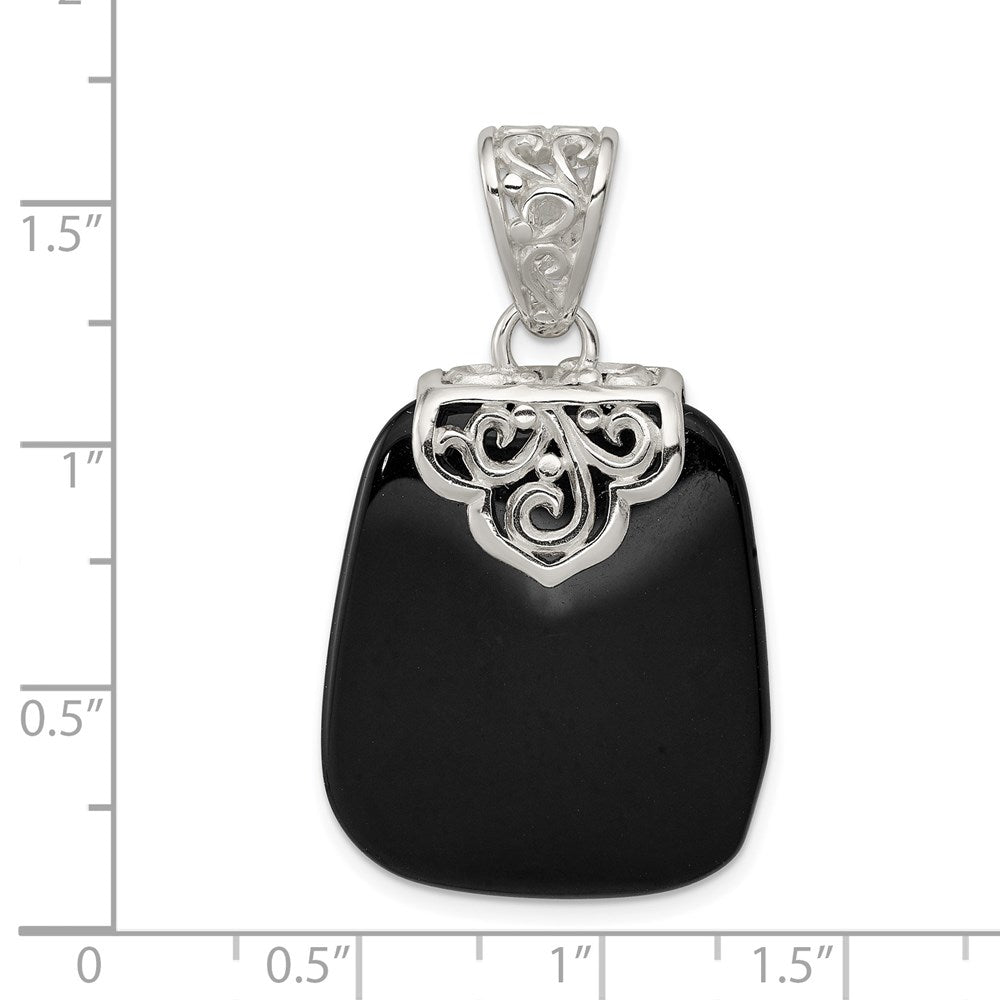 Sterling Silver Black Onyx Pendant