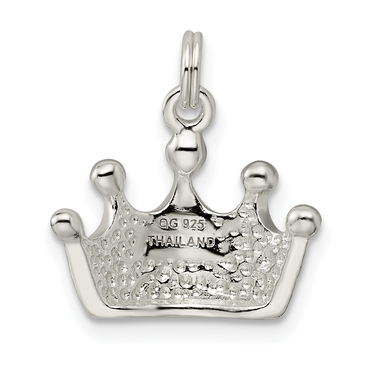 Sterling Silver Polished Crown Charm
