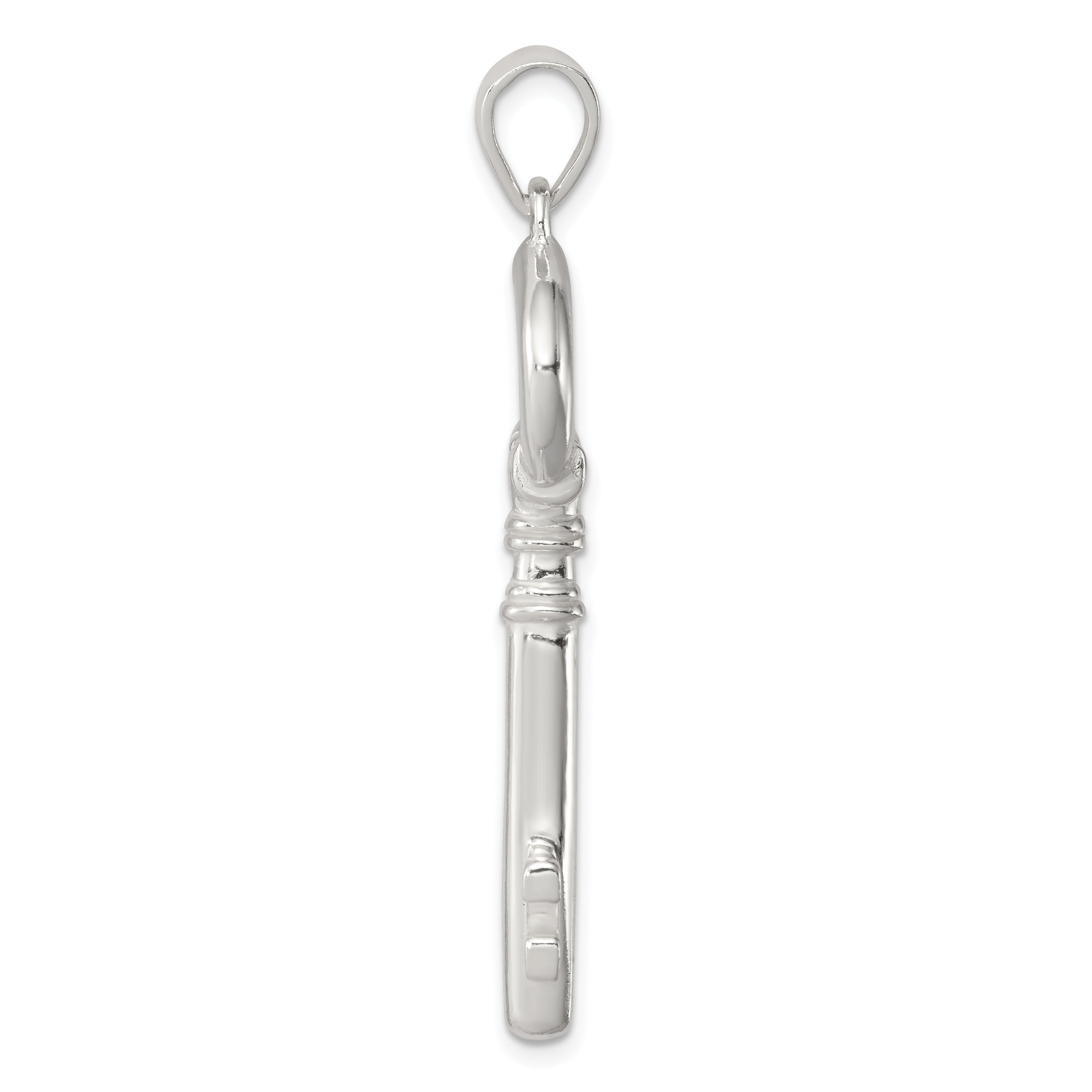 Sterling Silver Polished Key Pendant