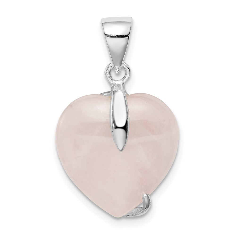 Sterling Silver Rose Quartz Pendant