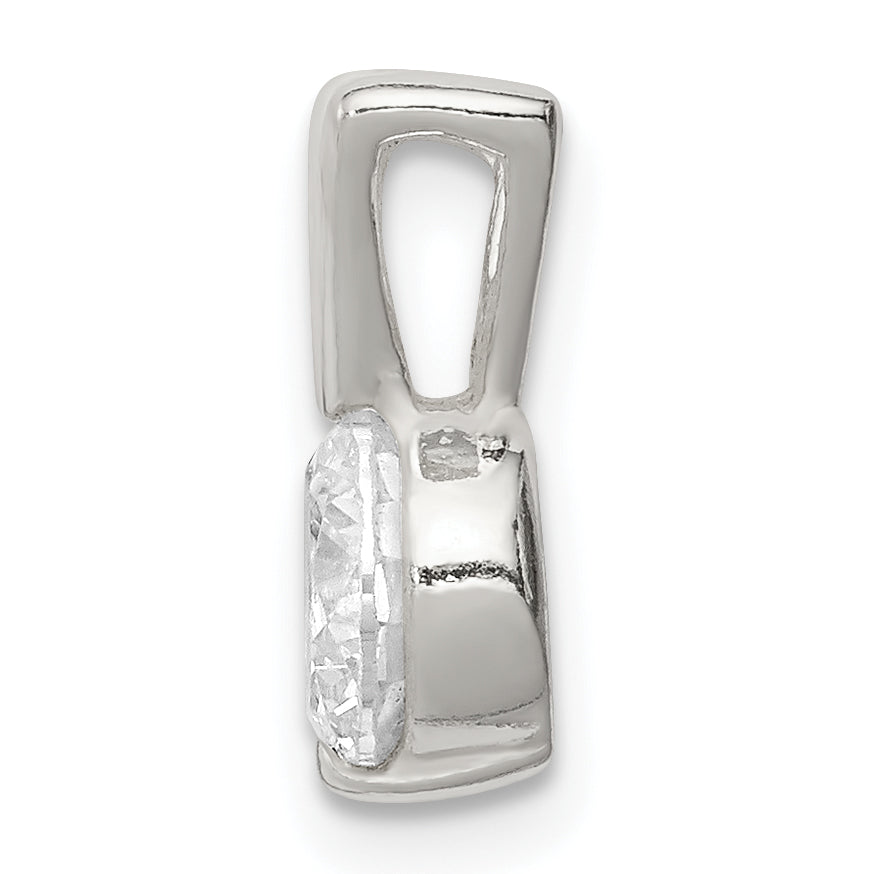 Sterling Silver CZ Pendant Chain Slide