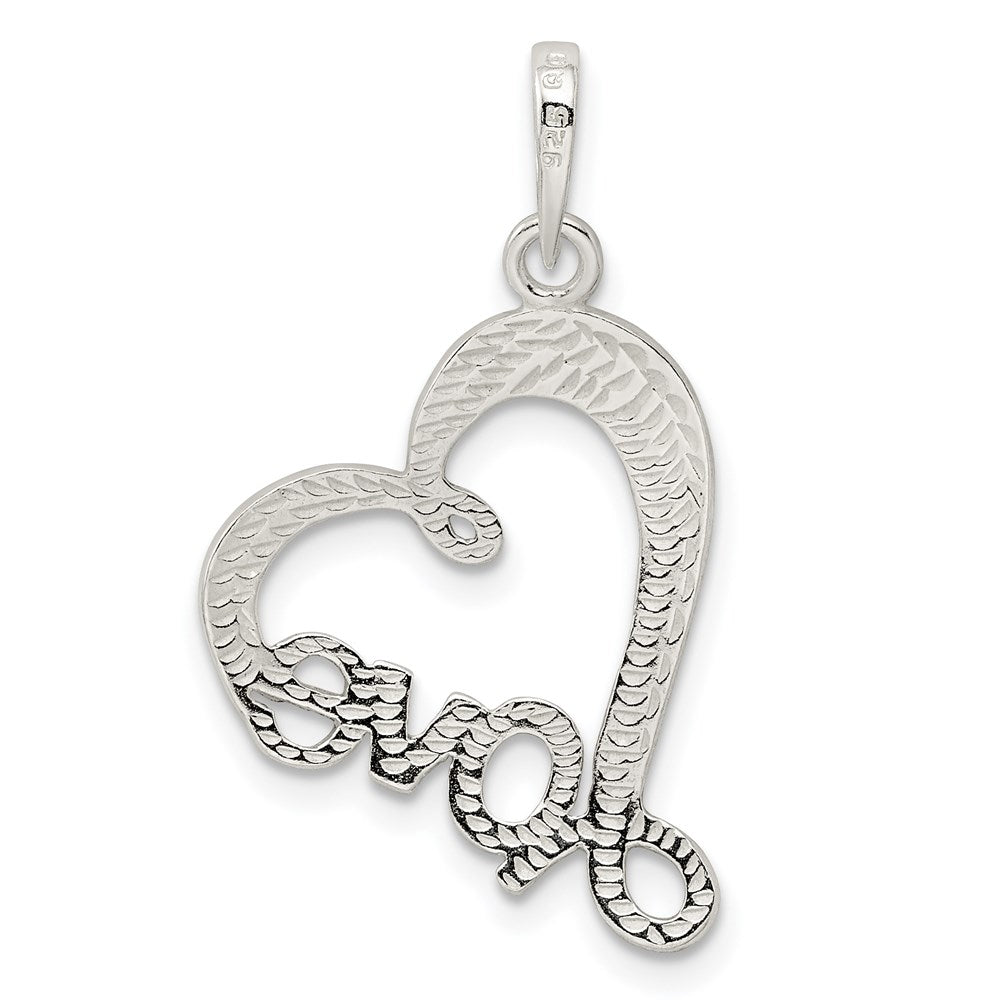 Sterling Silver Polished Love Heart Pendant