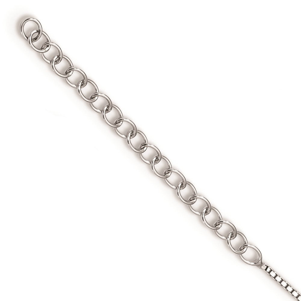 White Night Sterling Silver Rhodium-plated Black Diamond Butterfly 18 Inch Necklace with 2 Inch Extender