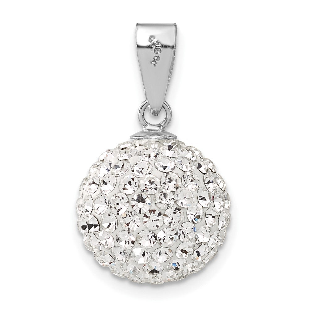 Sterling Silver Crystal Awareness Bead Pendant