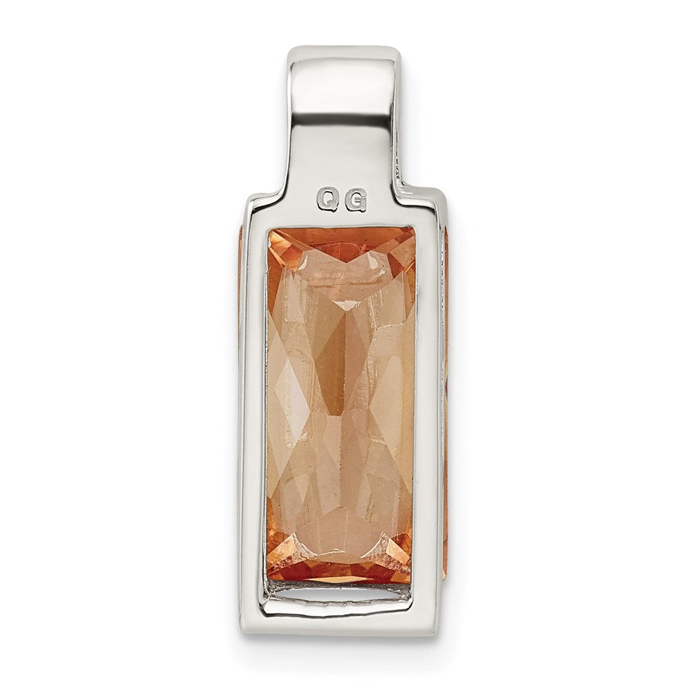 Sterling Silver Champagne CZ Pendant