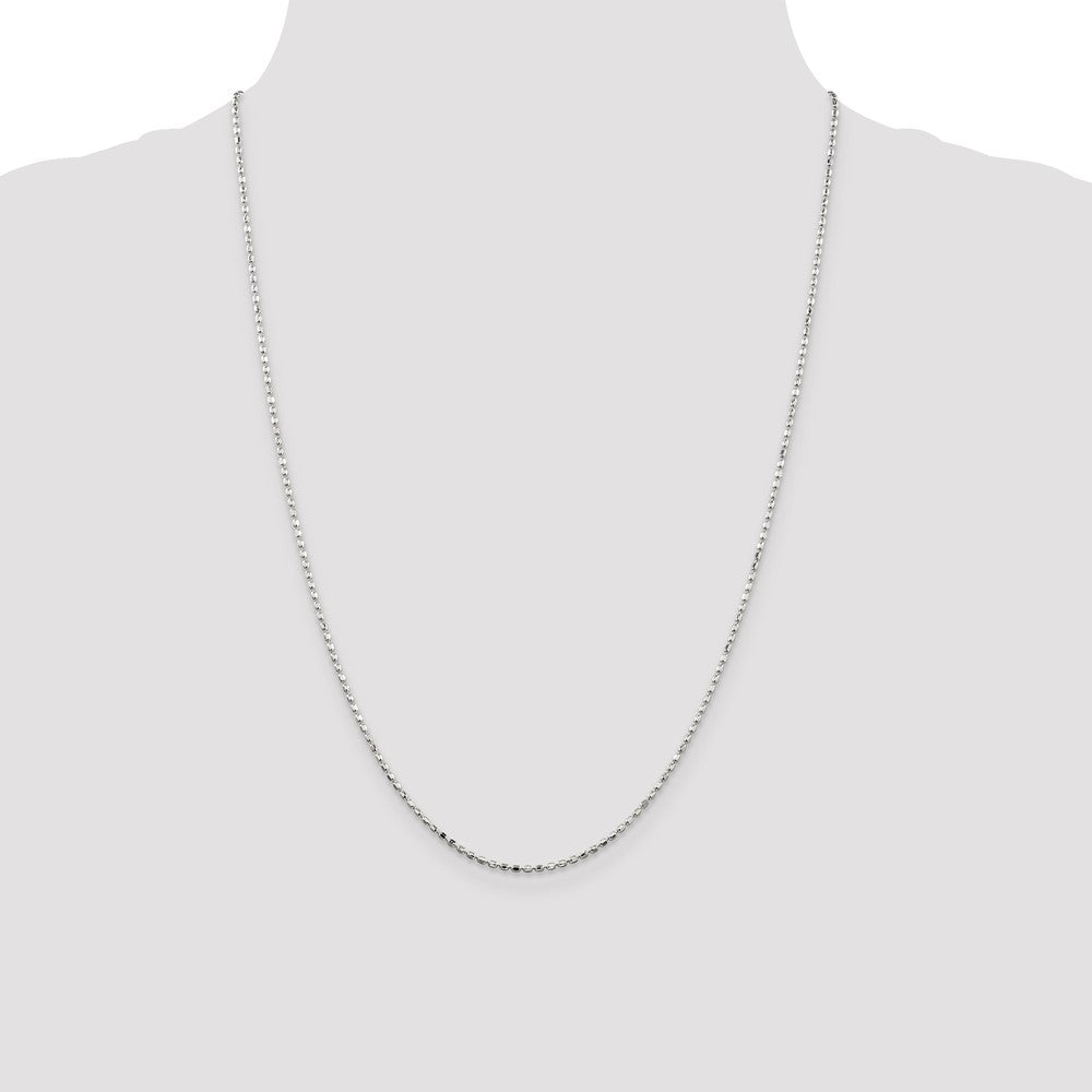 Sterling Silver 1.5mm Fancy Beaded Chain