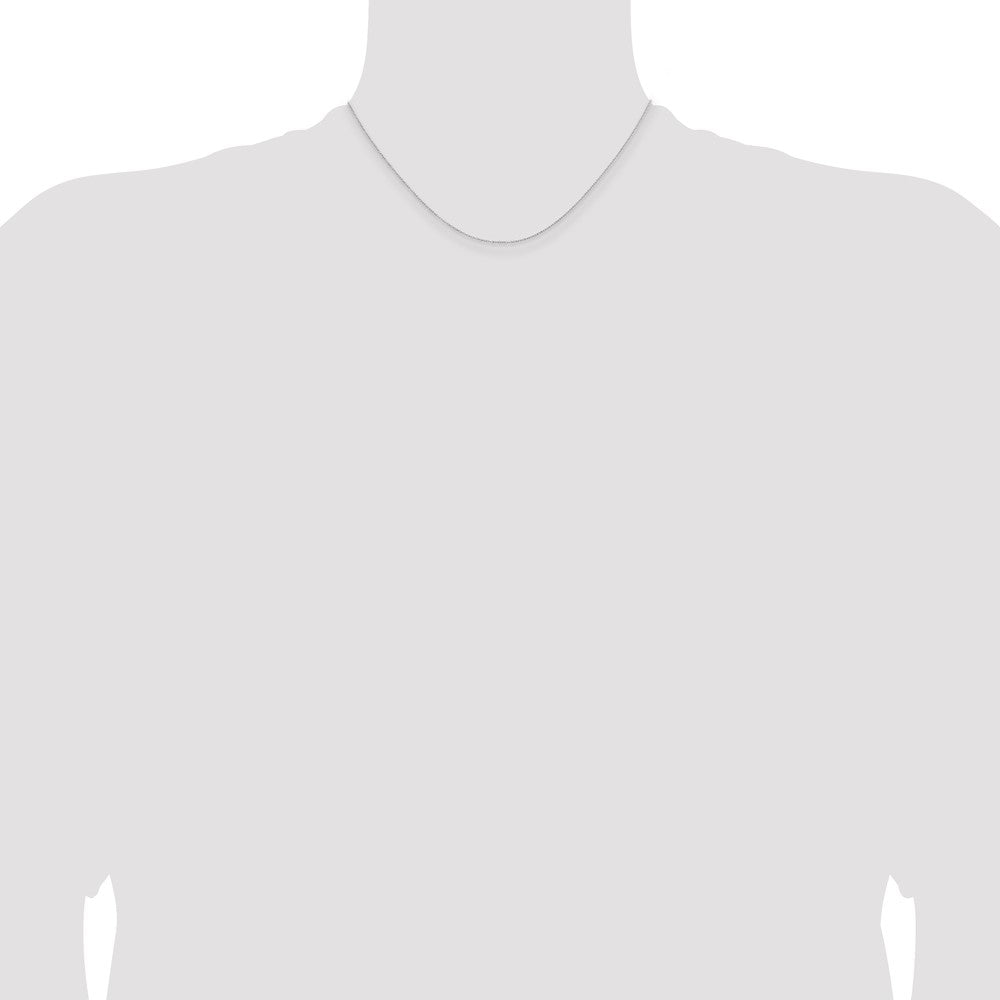 Sterling Silver 1mm Rhodium-plated Cable Chain