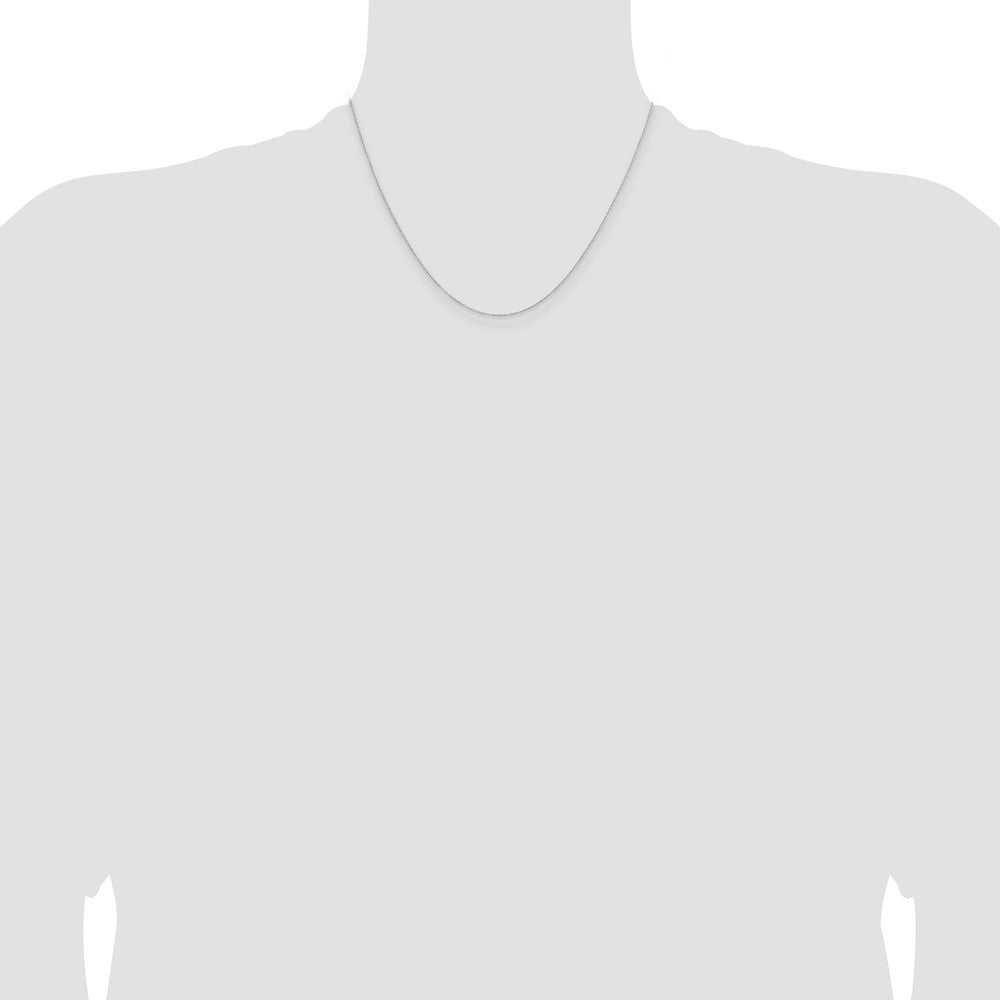 Sterling Silver 1mm Rhodium-plated Cable Chain