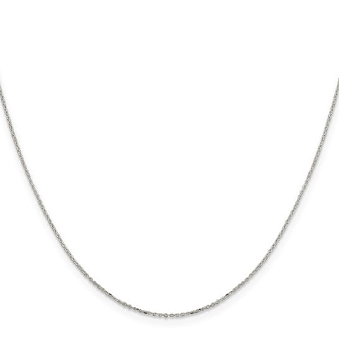 Sterling Silver 1mm 8 Sided D/C Cable Chain