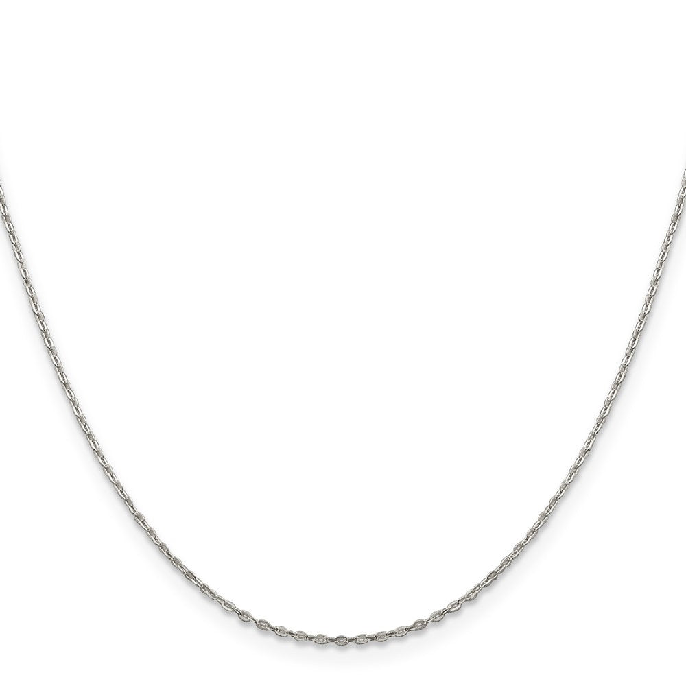 14KT Hollow White Gold 0.5 MM Cable Link Chain