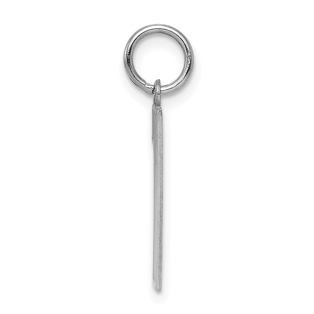 Sterling Silver/Rhodium-plated Satin Number 1 Charm