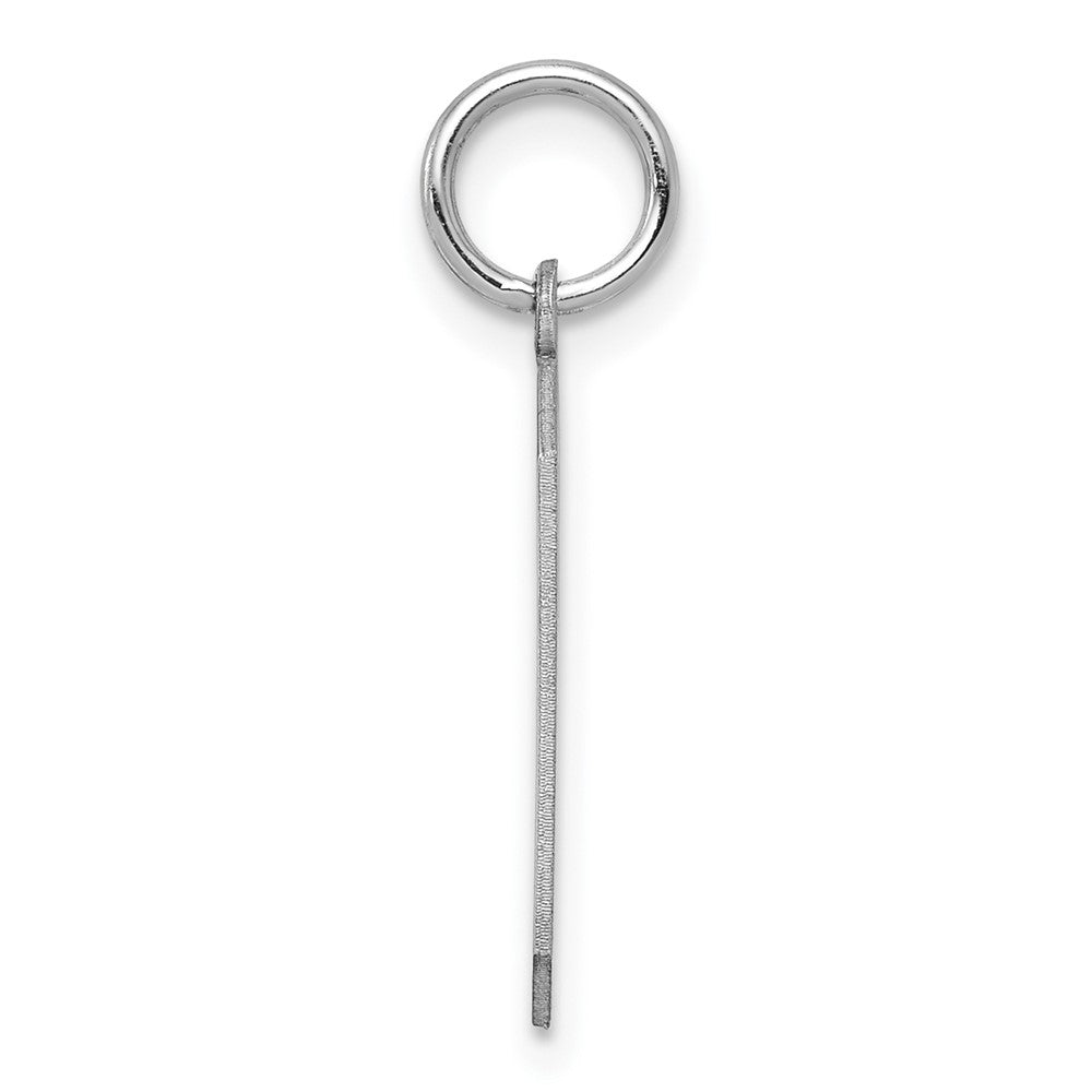 Sterling Silver/Rhodium-plated Satin Number 9 Charm