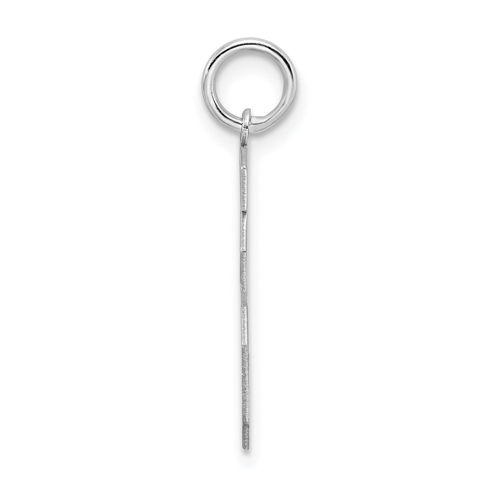 Sterling Silver/Rhodium-plated Satin Number 16 Charm