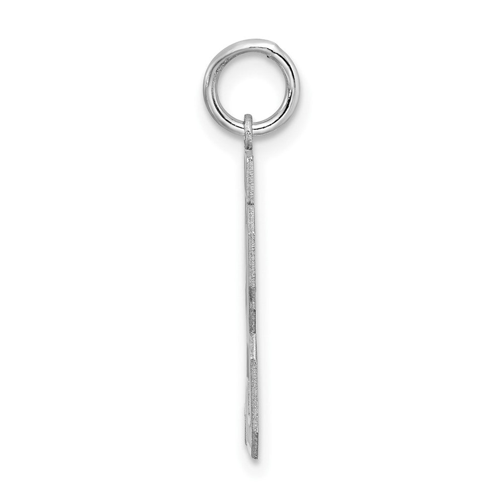 Sterling Silver/Rhodium-plated Satin Number 23 Charm