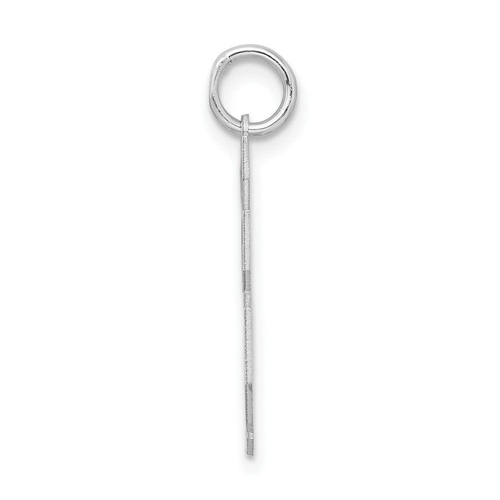 Sterling Silver/Rhodium-plated Satin Number 28 Charm