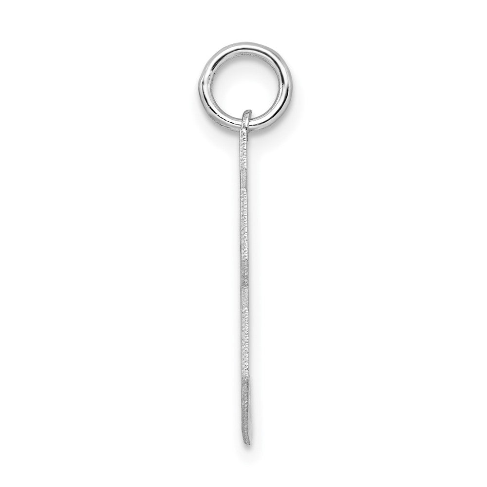 Sterling Silver/Rhodium-plated Satin Number 33 Charm