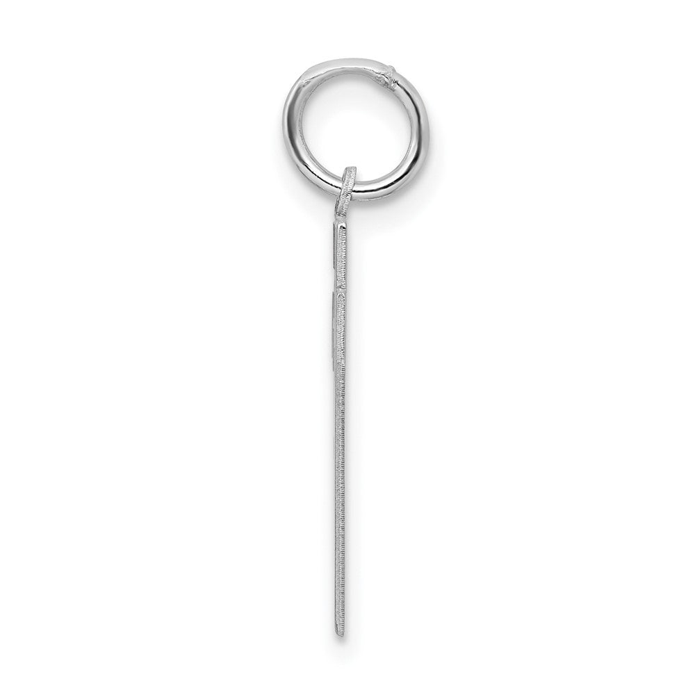 Sterling Silver/Rhodium-plated Satin Number 37 Charm