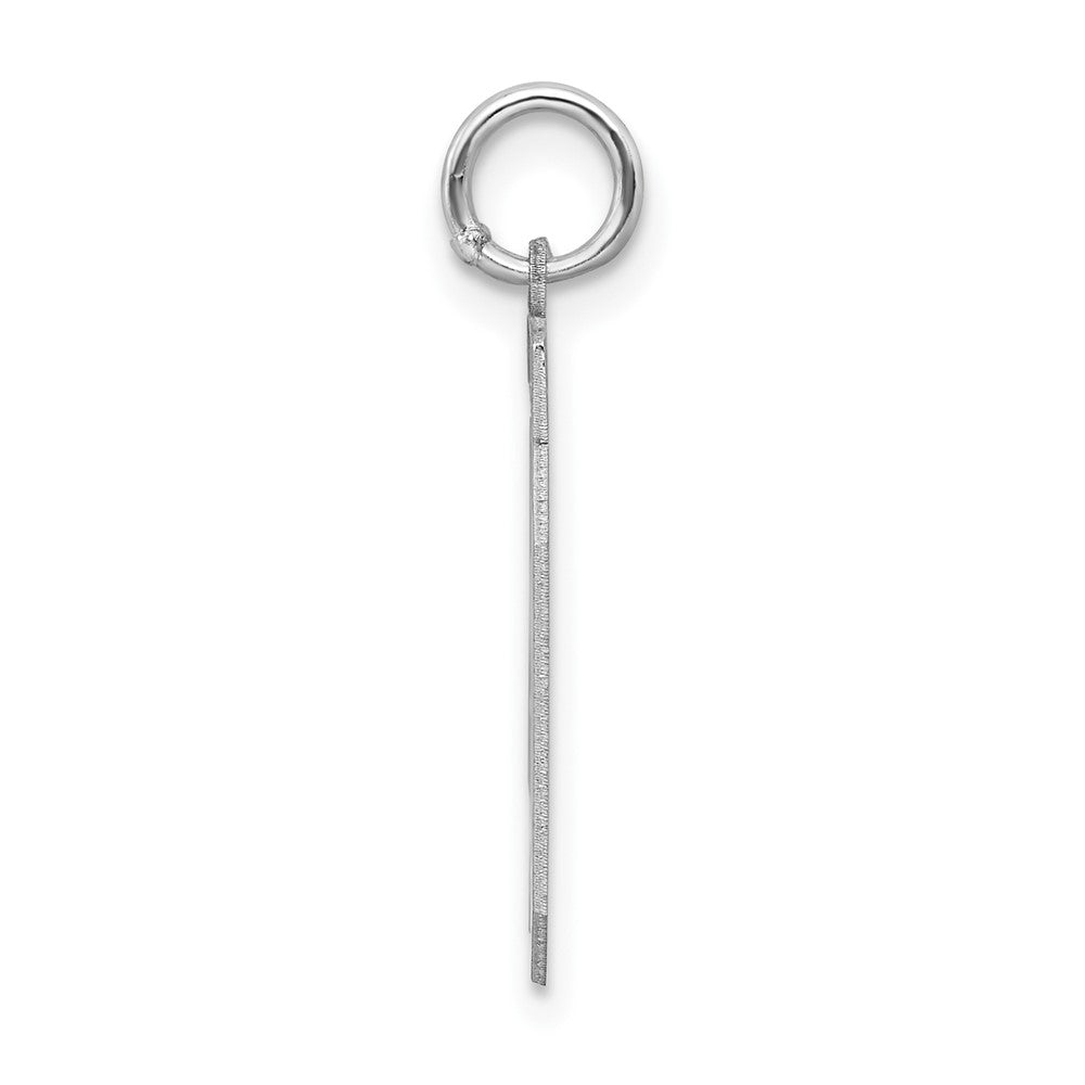 Sterling Silver/Rhodium-plated Satin Number 40 Charm