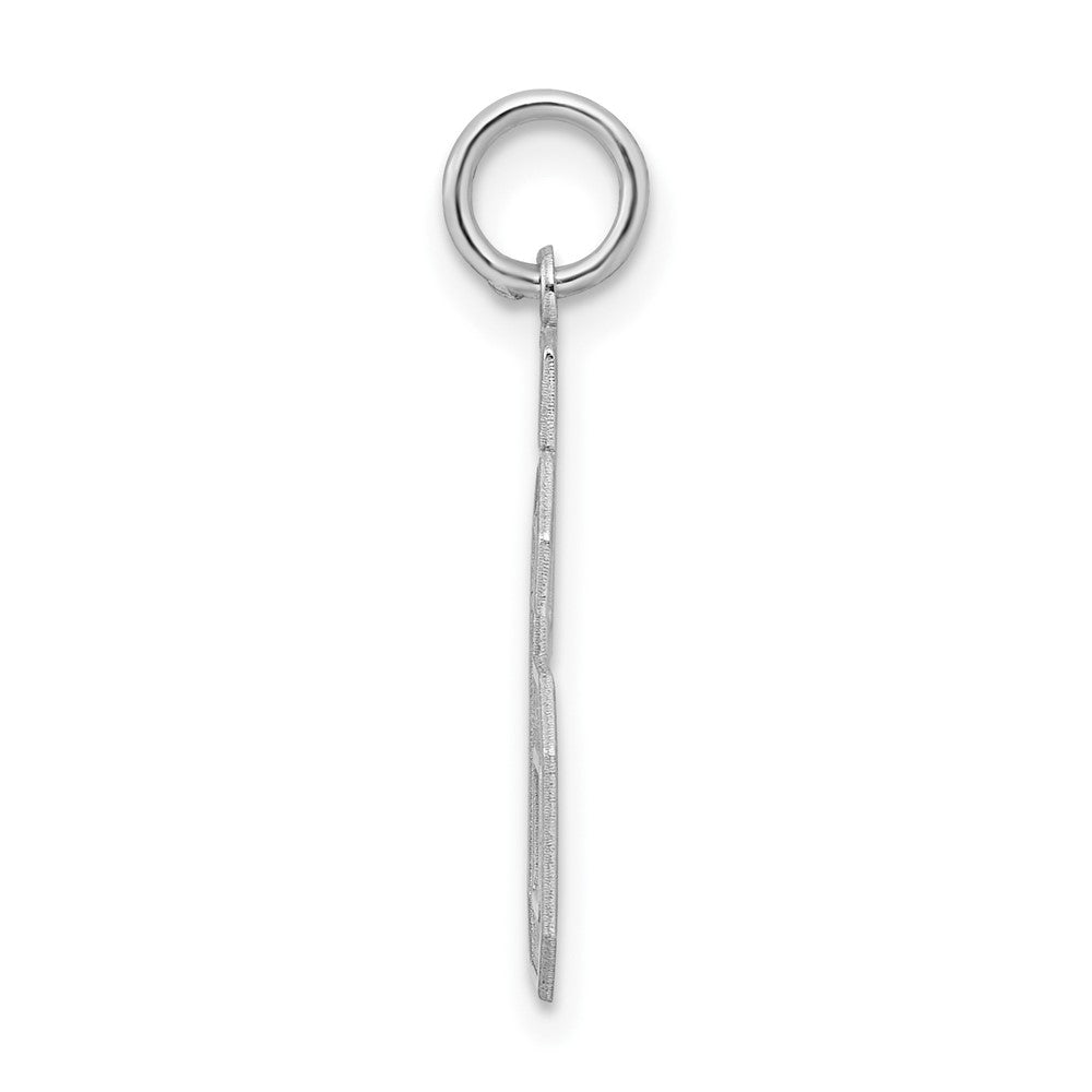 Sterling Silver/Rhodium-plated Satin Number 56 Charm