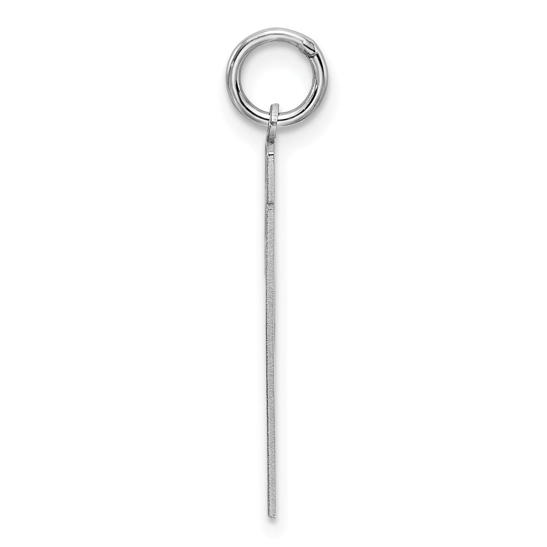 Sterling Silver/Rhodium-plated Satin Number 21 Charm