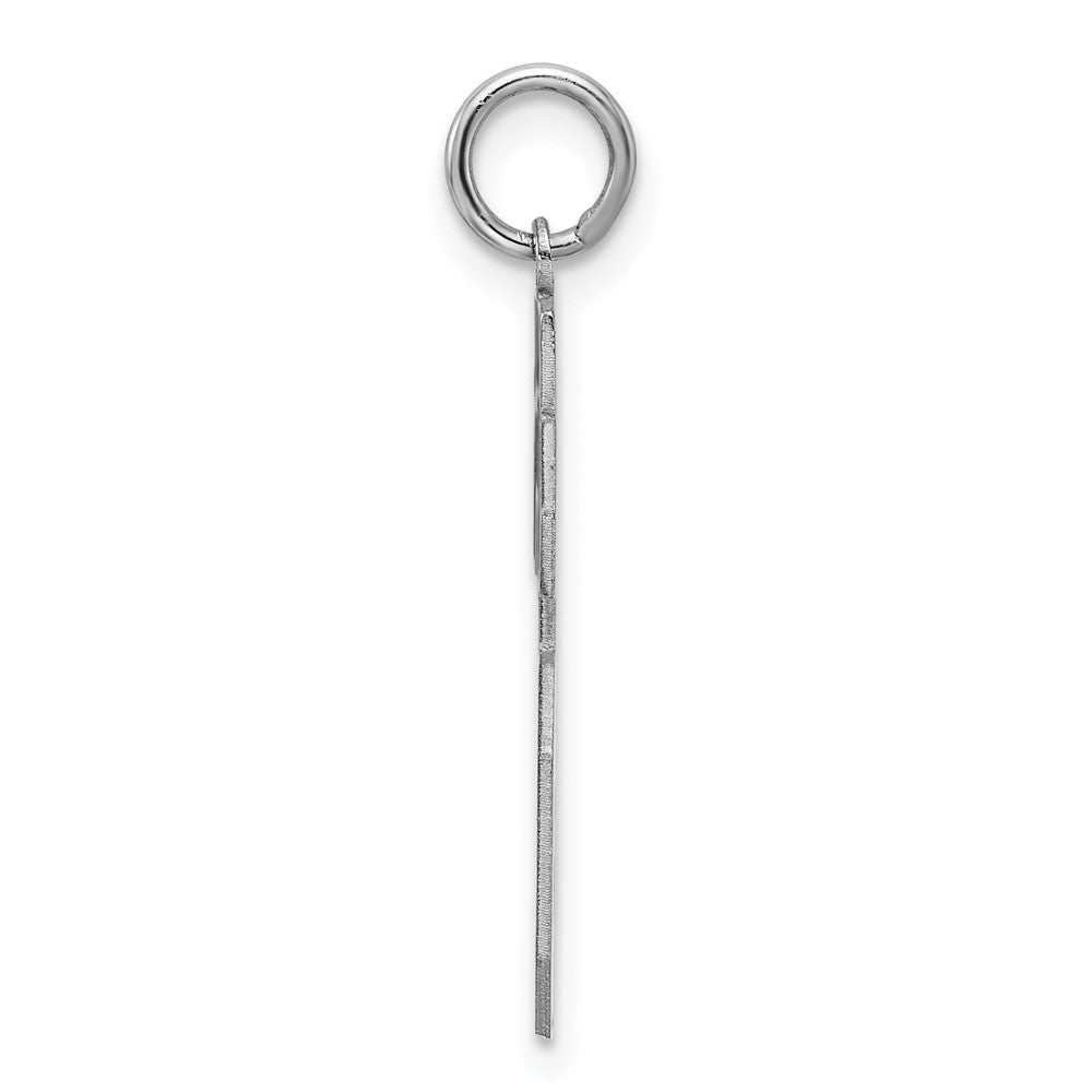 Sterling Silver/Rhodium-plated Satin Number 26 Charm