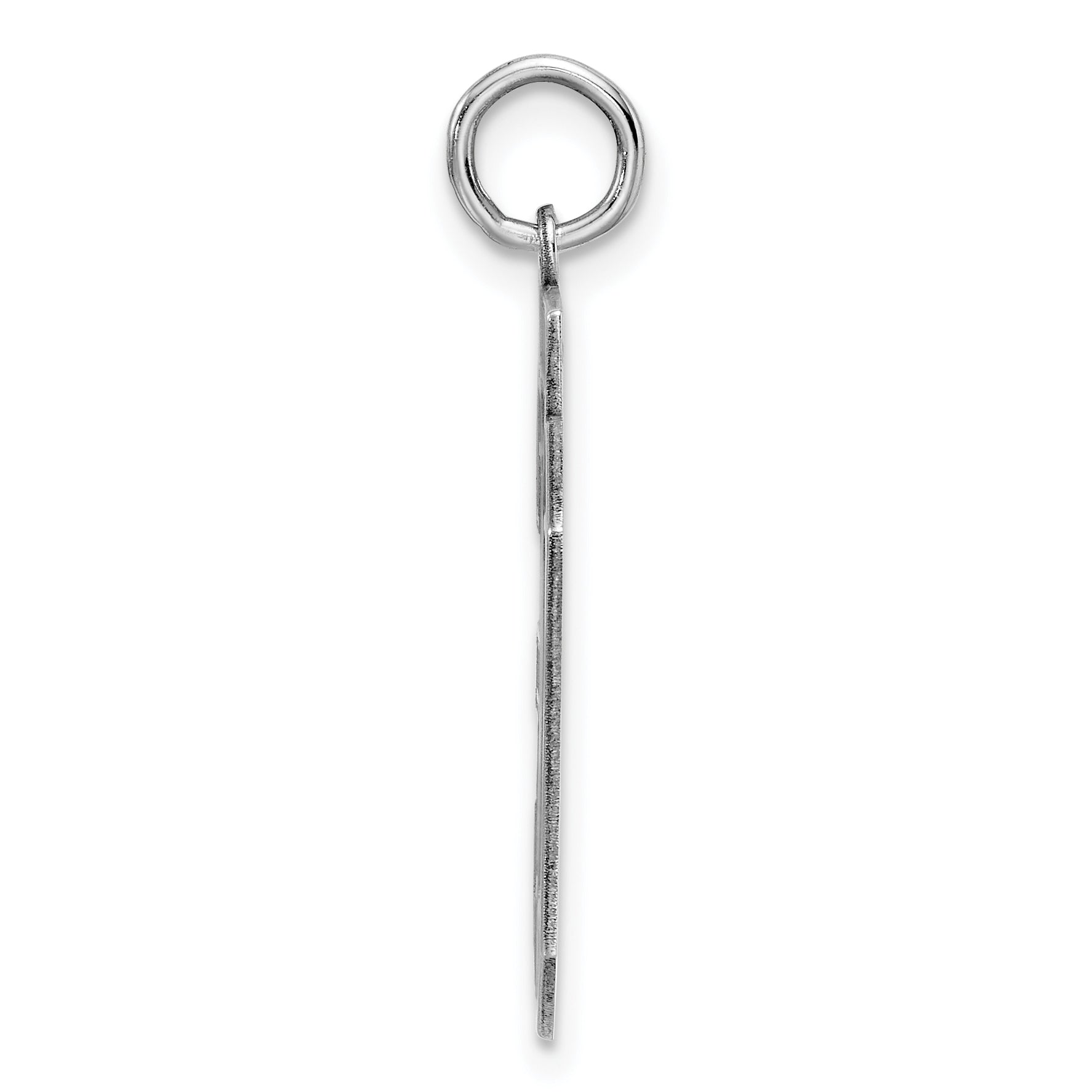 Sterling Silver/Rhodium-plated Satin Number 30 Charm