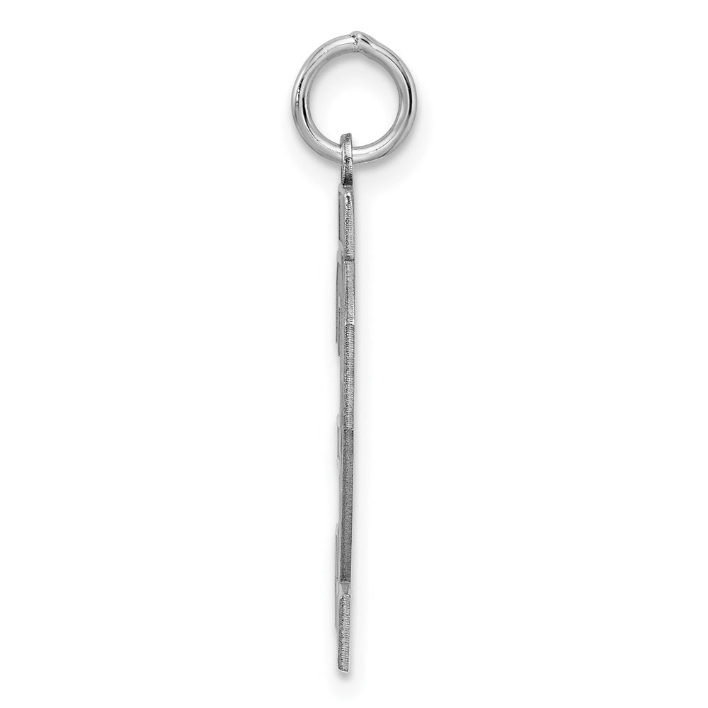 Sterling Silver/Rhodium-plated Satin Number 32 Charm