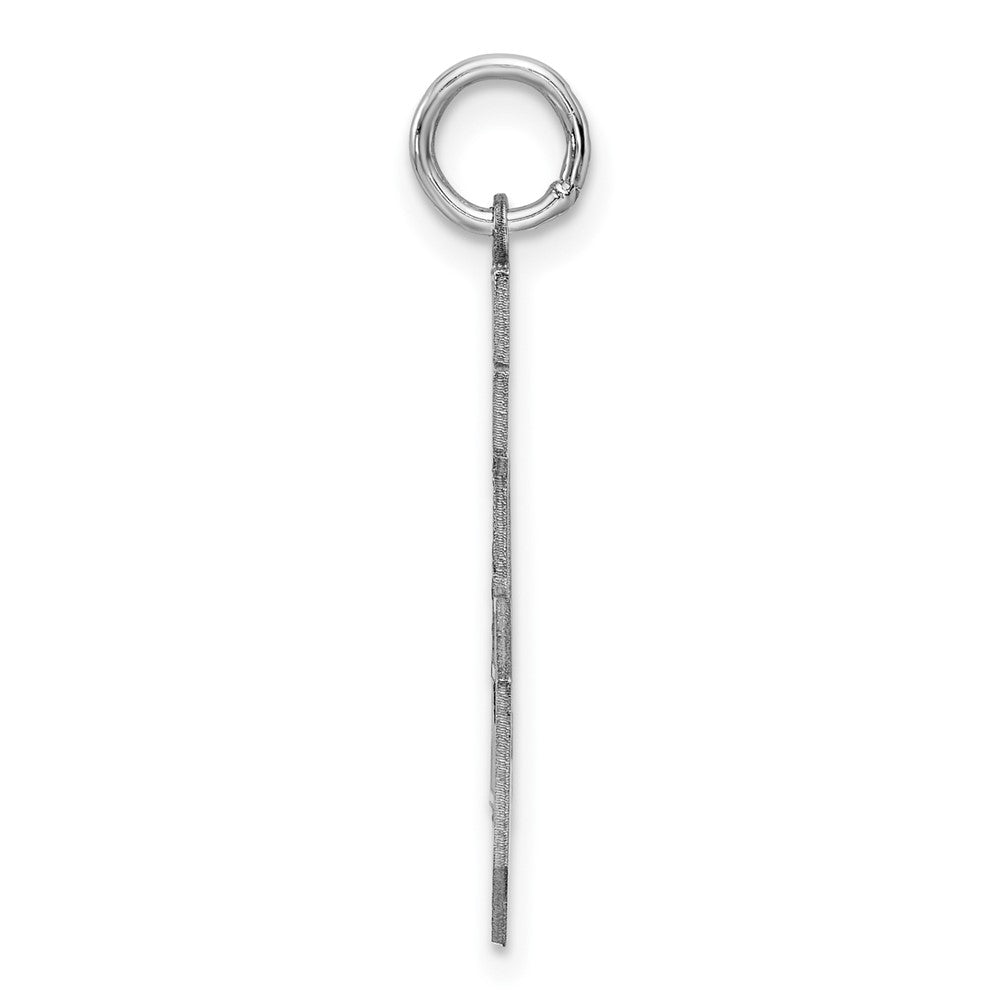 Sterling Silver/Rhodium-plated Satin Number 45 Charm