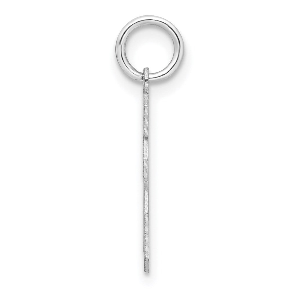Sterling Silver/Rhodium-plated Satin Number 16 Charm