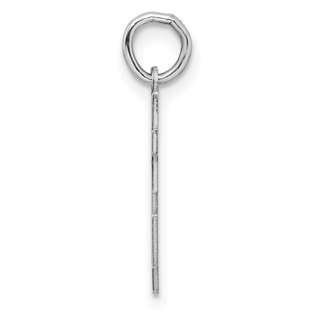 Sterling Silver/Rhodium-plated Satin Number 25 Charm