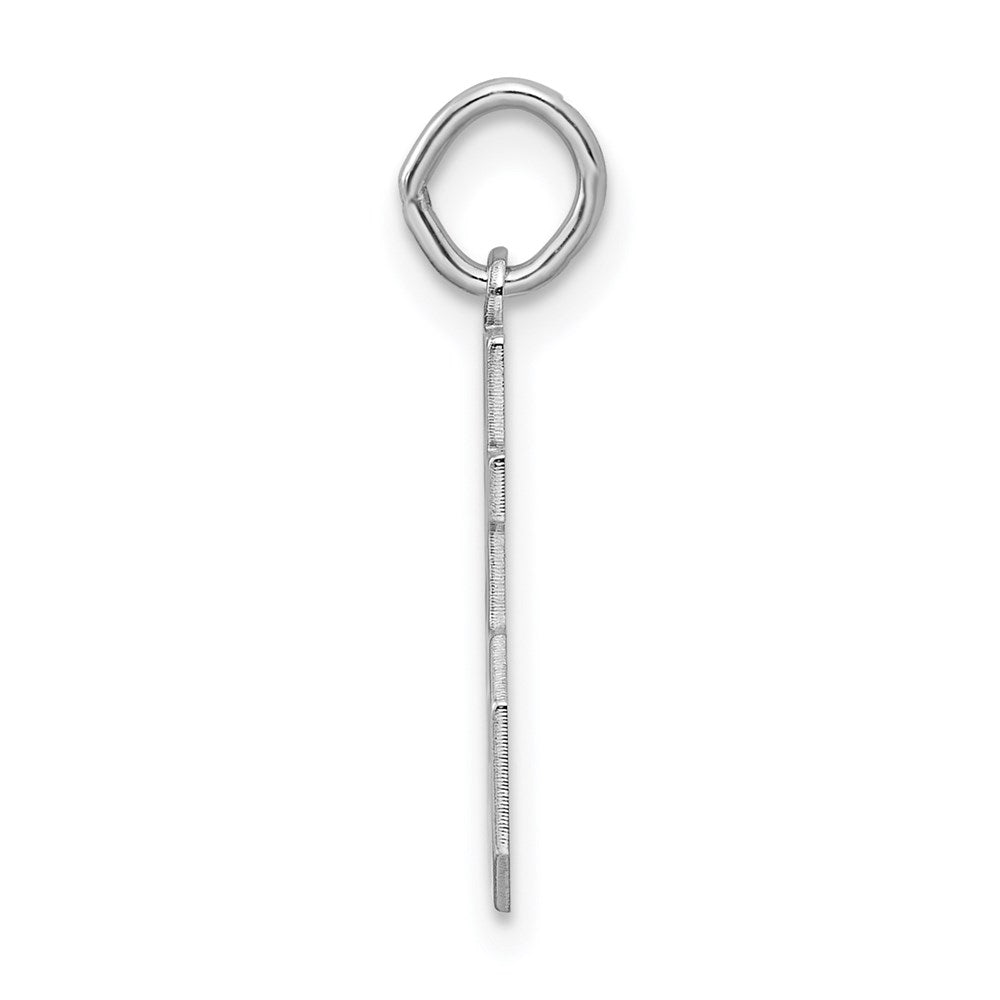 Sterling Silver/Rhodium-plated Satin Number 65 Charm