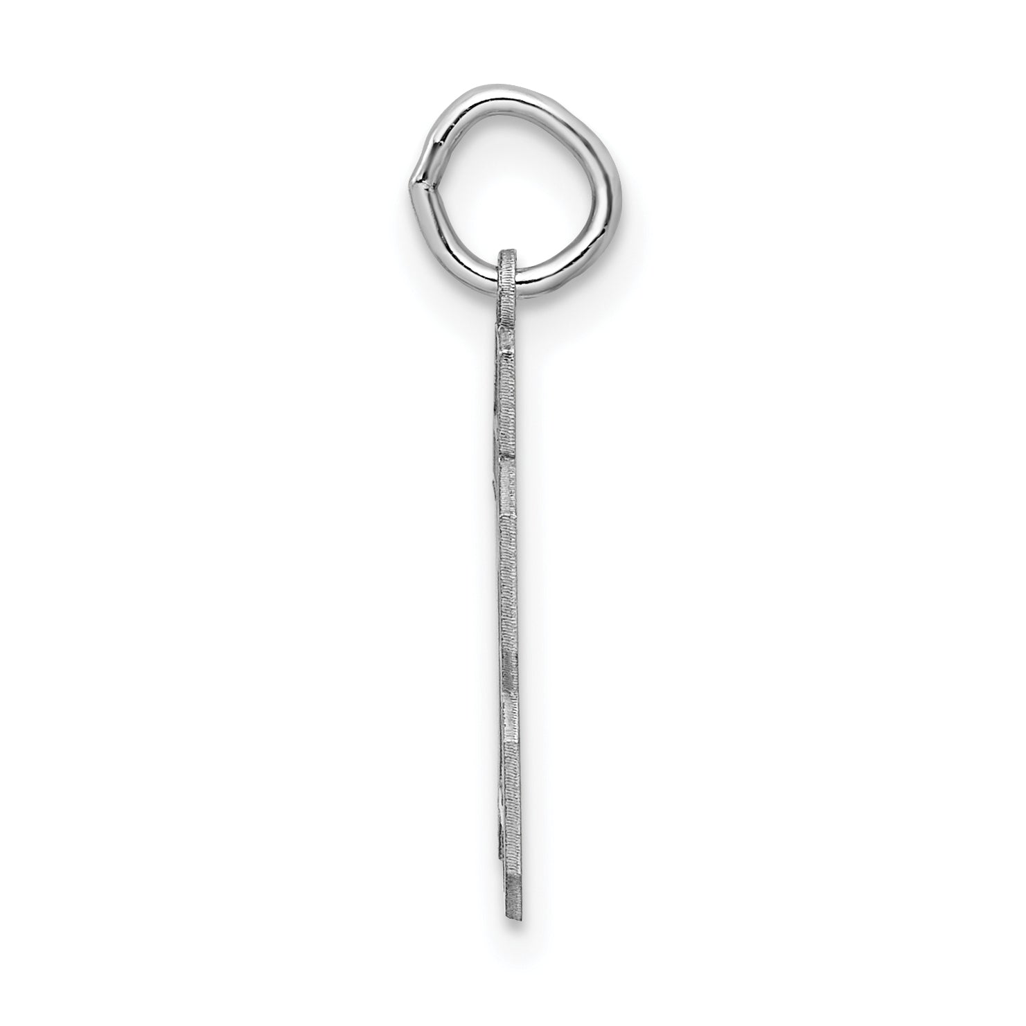 Sterling Silver/Rhodium-plated Satin Number 73 Charm