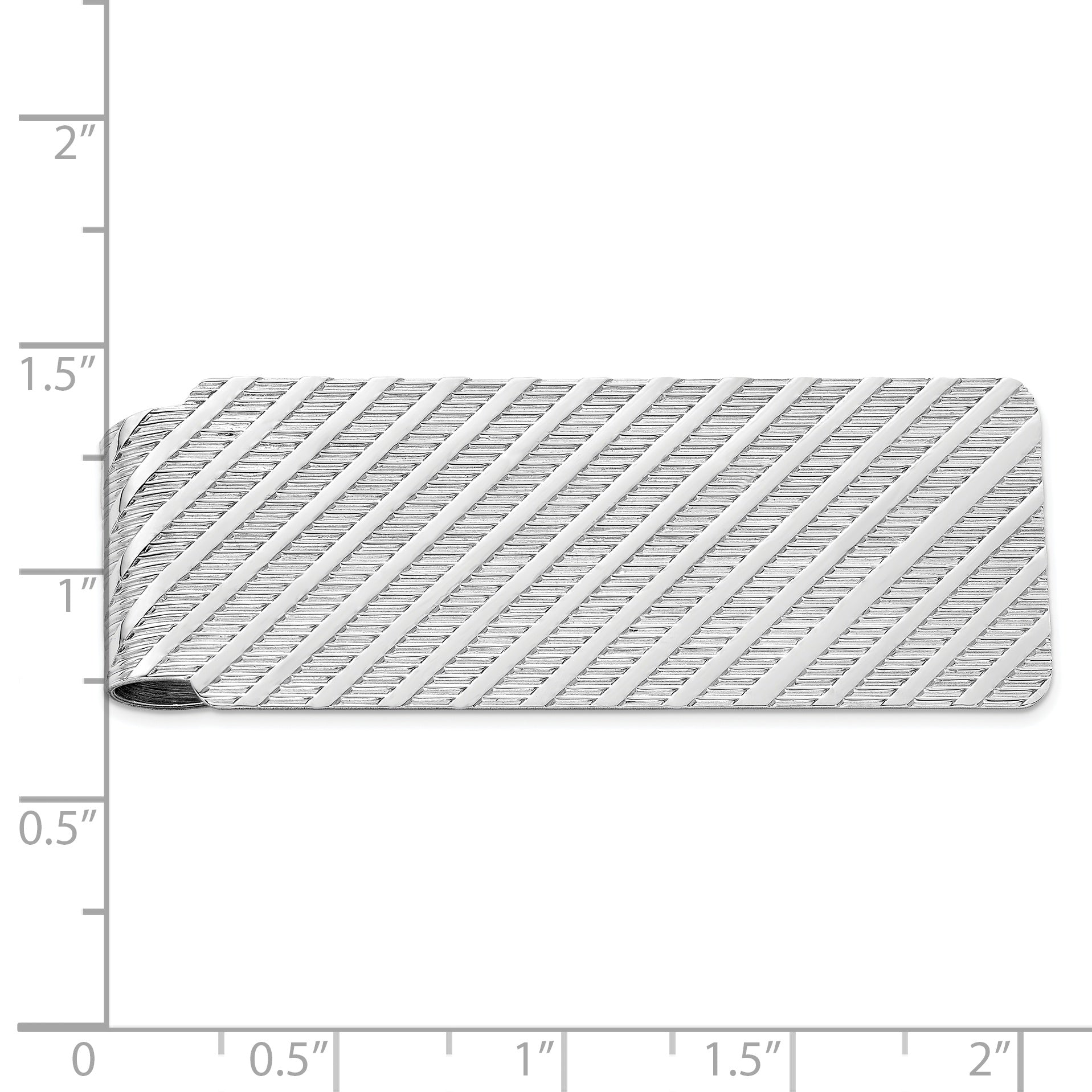 Sterling Silver Rhodium-plated Money Clip