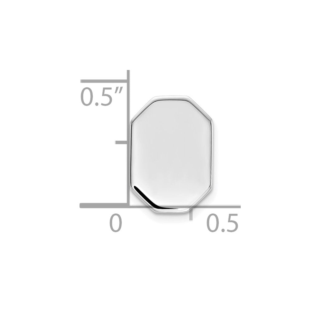 Sterling Silver Rhodium-plated Tie tac