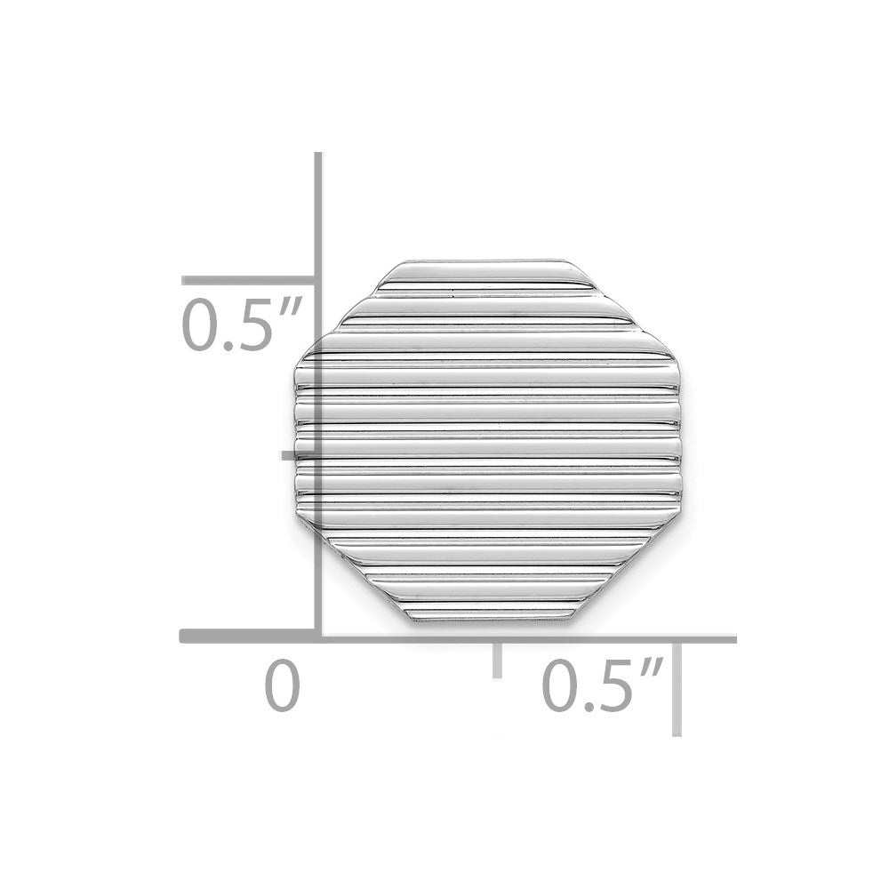 Sterling Silver Rhodium-plated Tie Tac