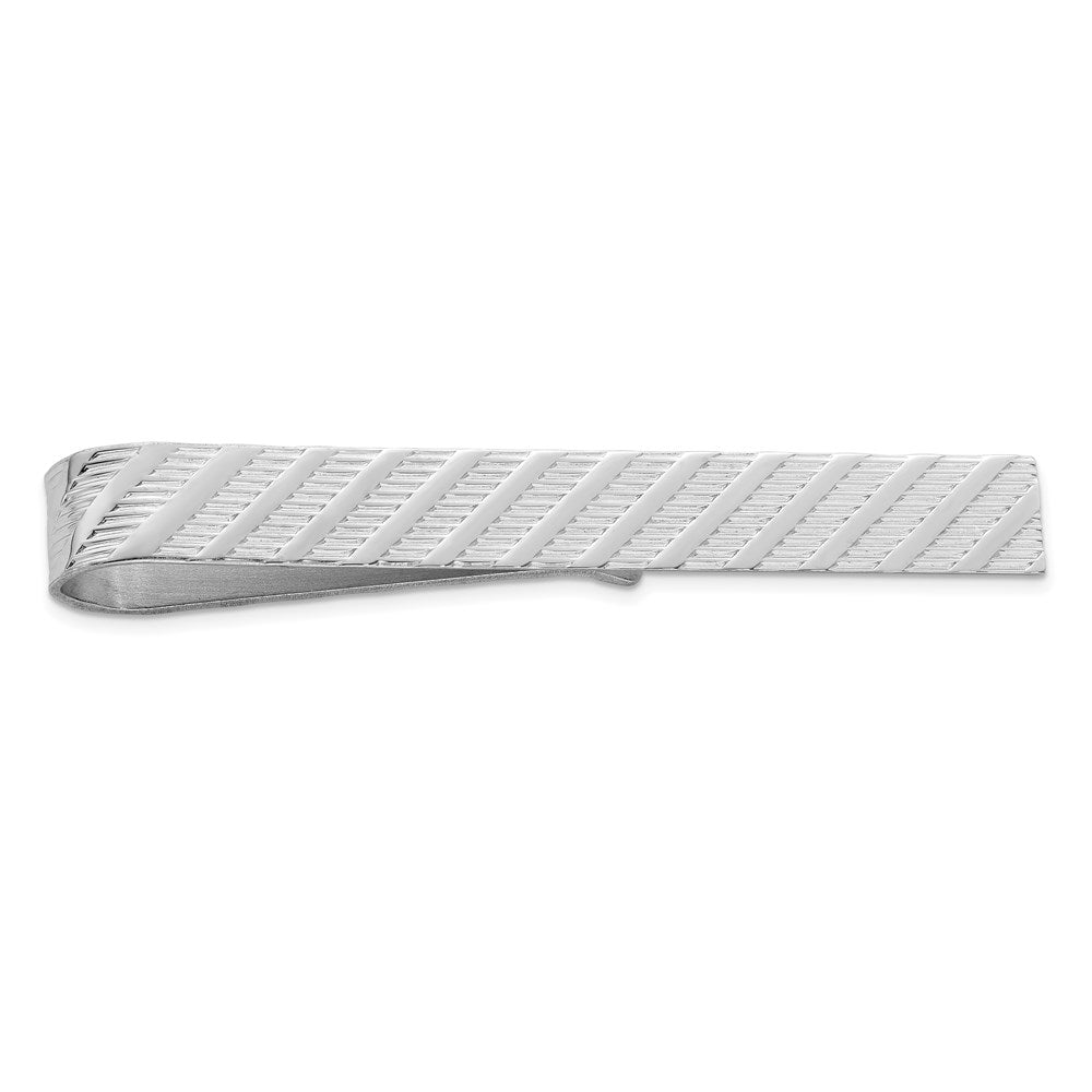 Sterling Silver Rhodium-plated Tie Bar