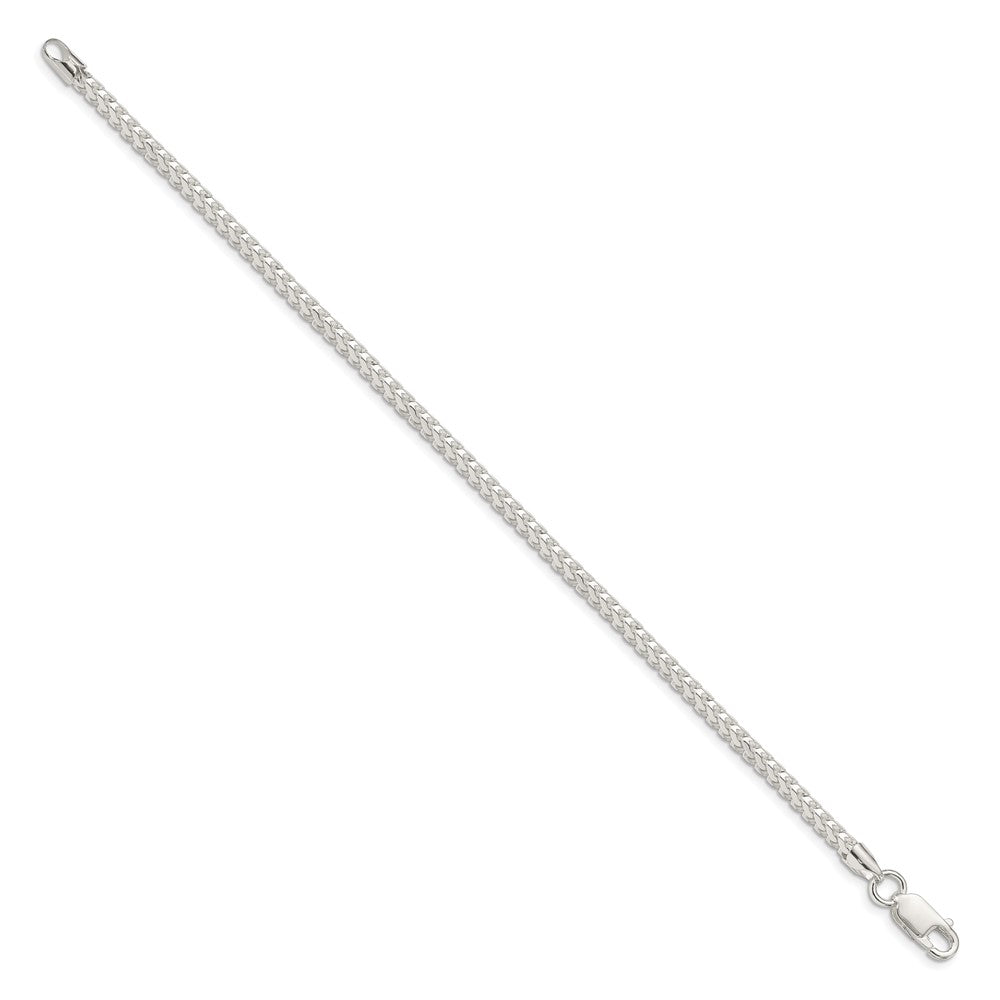 Sterling Silver 3.1mm D/C Square Franco Chain