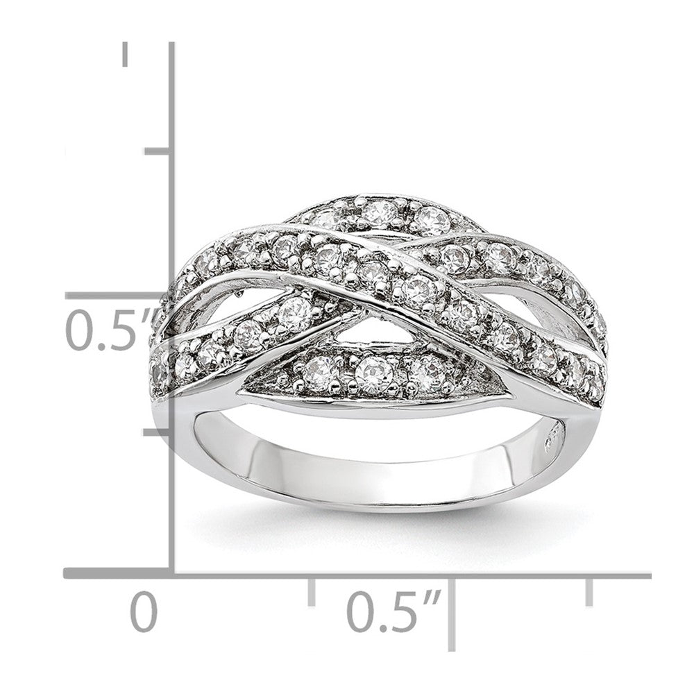 Sterling Silver Polished CZ Ring