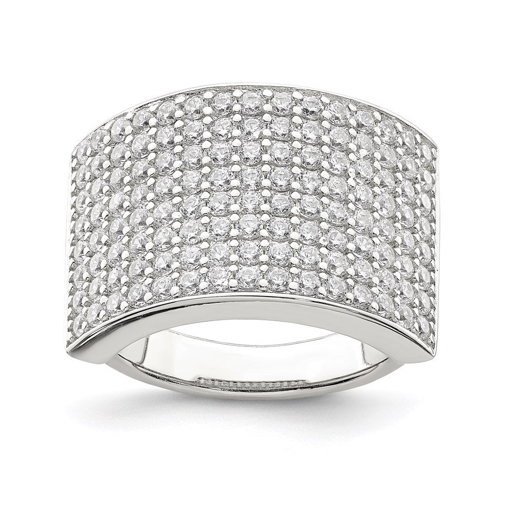 Sterling Silver Polished CZ Ring