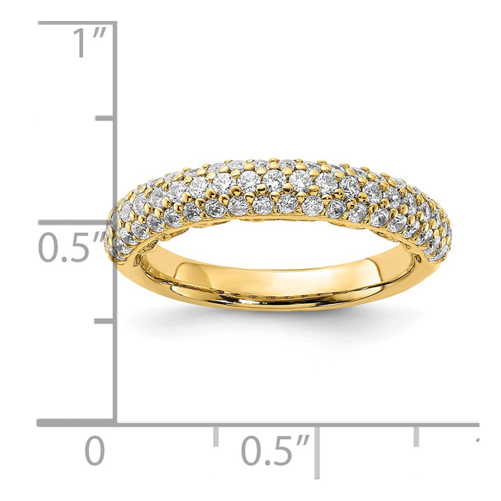 Sterling Silver PavÇ Gold-plated 61 Stone CZ Ring