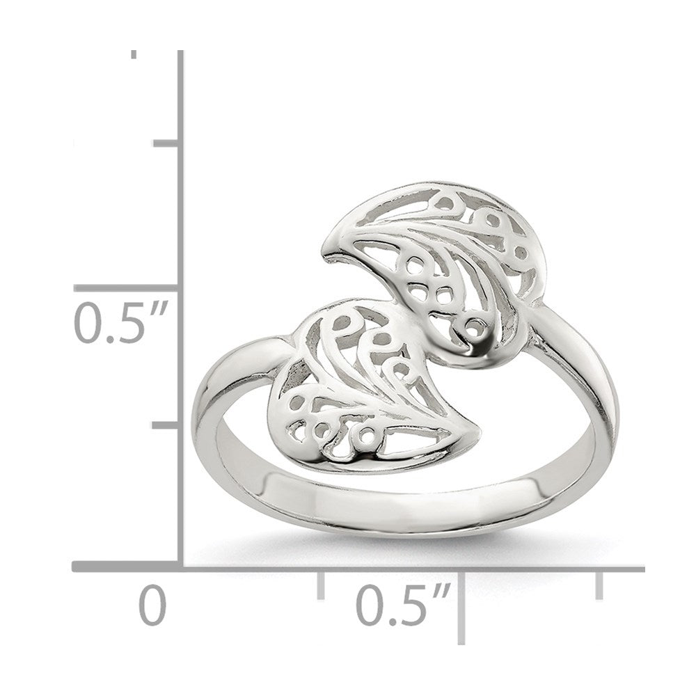 Sterling Silver Polished Filigree Ring