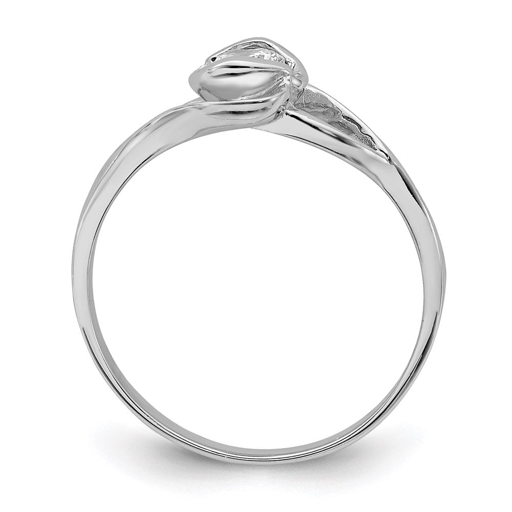 Sterling Silver Rhodium Plated CZ Ring