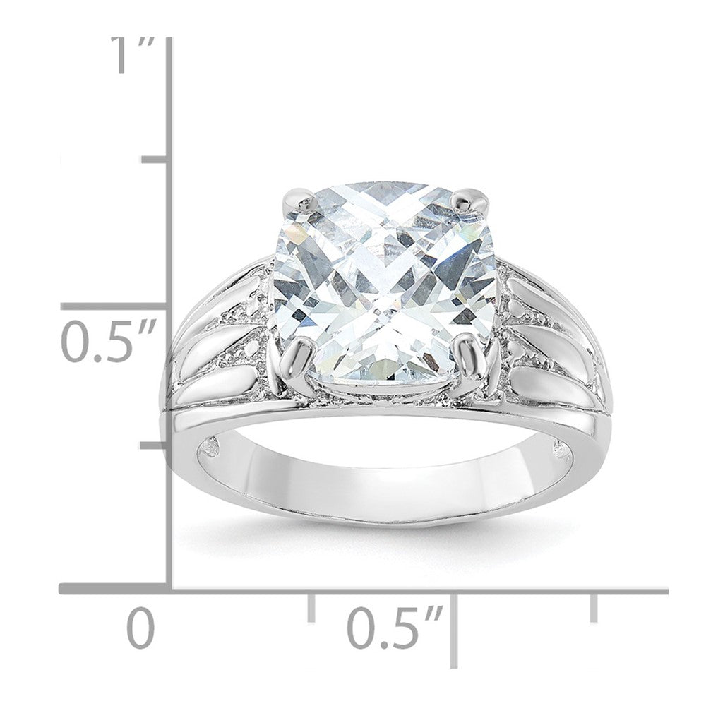 Sterling Silver Cushion CZ Ring