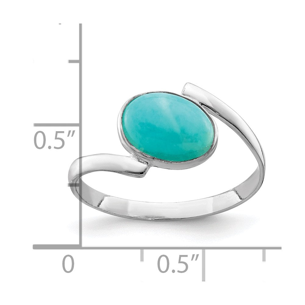 Sterling Silver Oval Amazonite Ring