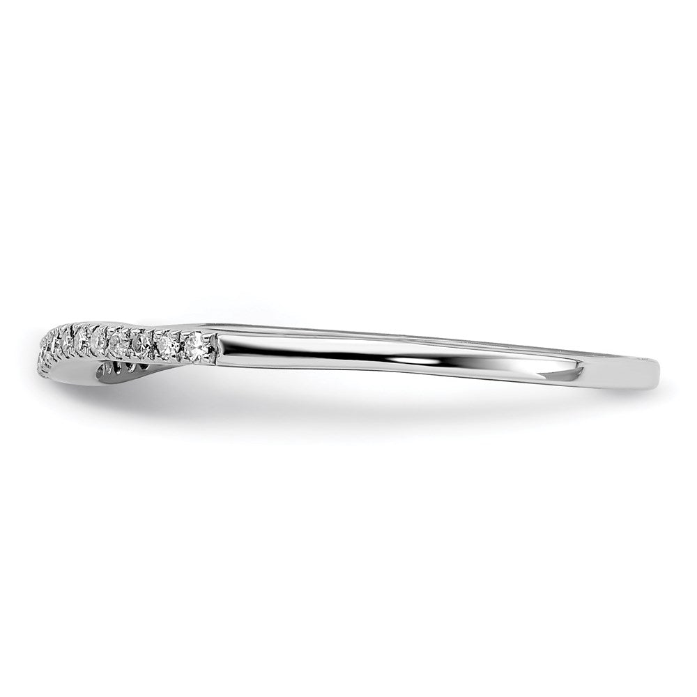 Sterling Silver Rhodium Plated Diamond Wrap Ring