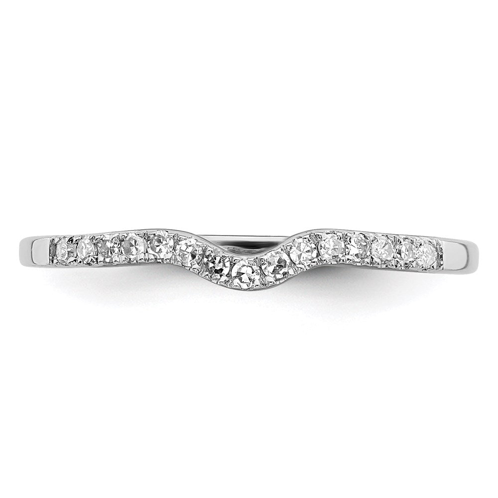 Sterling Silver Rhodium Plated Diamond Wrap Ring