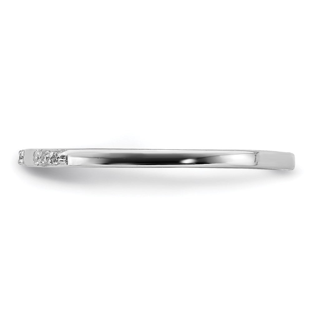 Sterling Silver Rhodium Plated Diamond Ring